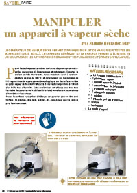 Manipuler un appareil à vapeur sèche